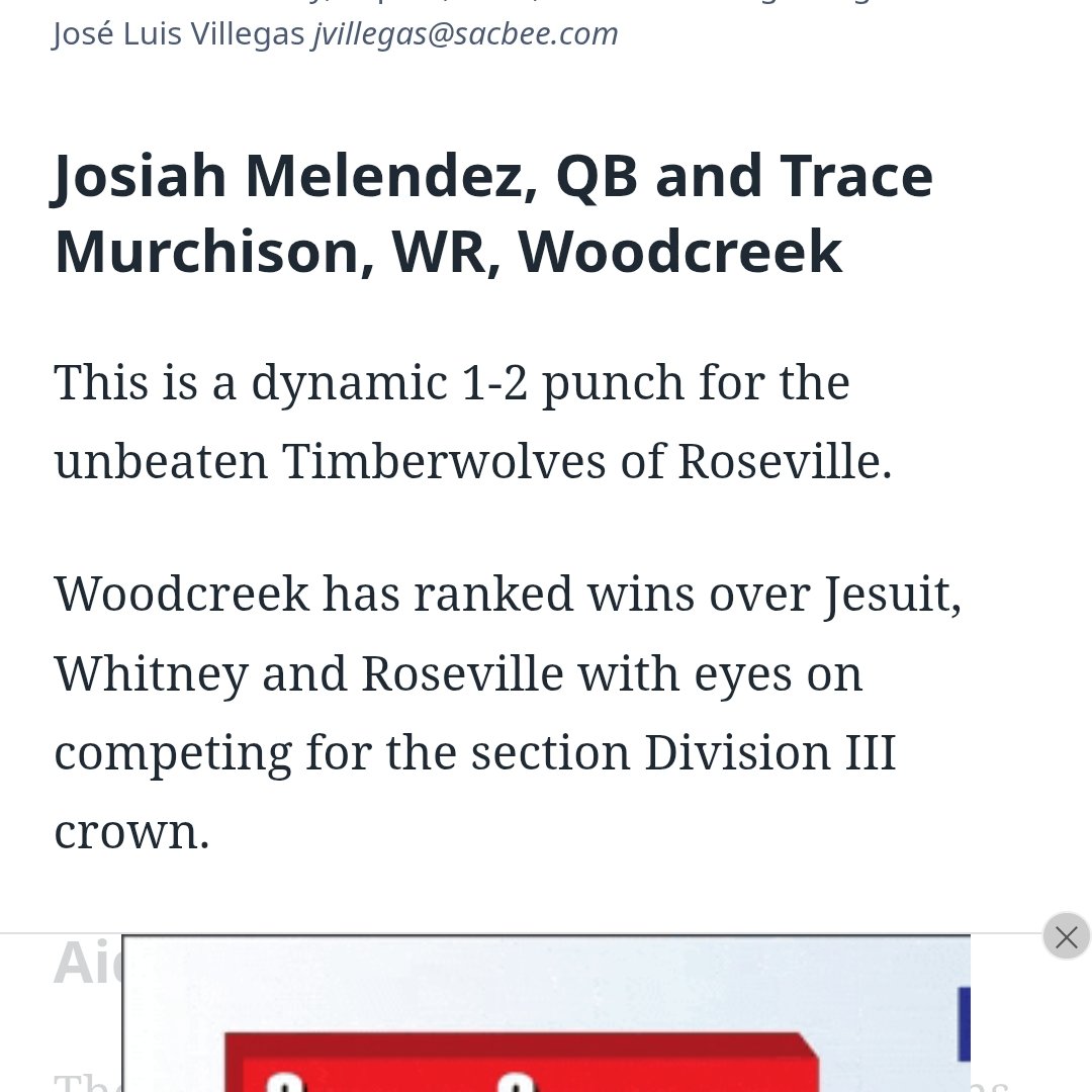 Honored to be mentioned in <a href="/sacbee_news/">The Sacramento Bee</a> Bee’s Best by <a href="/SacBee_JoeD/">Joe Davidson</a>, alongside amazing NorCal athletes like <a href="/ryderly0ns/">Ryder Lyons</a>  and <a href="/Isaiahene5/">Isaiah Ene</a>. Huge thanks for the recognition 🙏 

<a href="/TraceMurchison/">Trace</a>  and I just love this game, and we try to let our passion show every time we step on the