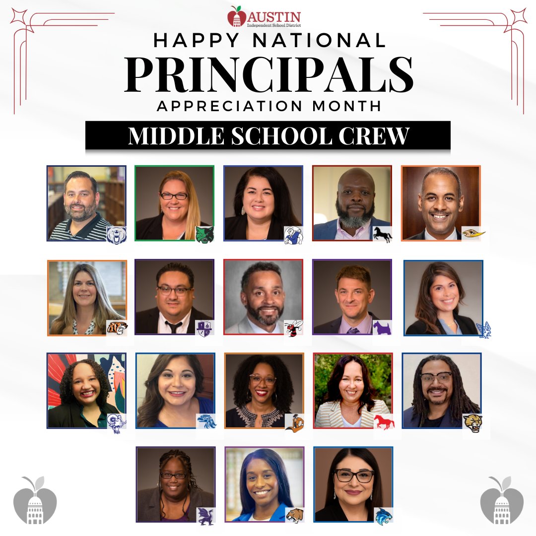 Secondary_AISD's tweet image. It's National Principal Appreciation Month, and we're kicking it off by celebrating our amazing secondary principals! 🎉 Thank you for your tireless dedication, leadership, and passion for our students. Our schools thrive because of you! #principalappreciationmonth