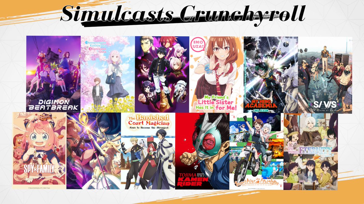 OtakuEsprit's tweet image. Grosse vague de #simulcasts aujourd'hui sur @Crunchyroll_fr !!

Que comptez-vous regarder ?

Pour moi, les choix sont faits 😊