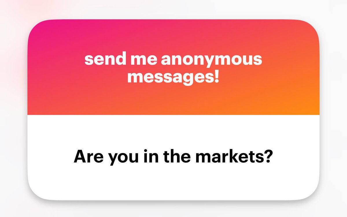 No. Too broke to be in the markets.