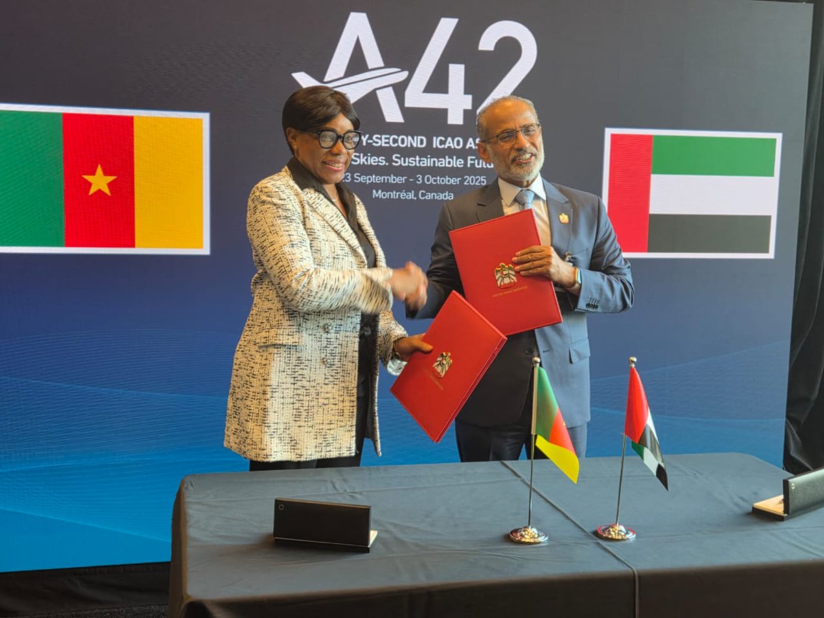Official_CCAA's tweet image. Sécurité aérienne ✈️: La #CCAA et la #GCAA des Émirats Arabes Unis signent un partenariat en marge de l'#A42 de l'OACI pour mettre en œuvre et promouvoir #Equip4Safety, une plateforme qui rendra les équipements aéronautiques au sol plus accessibles aux pays en développement.