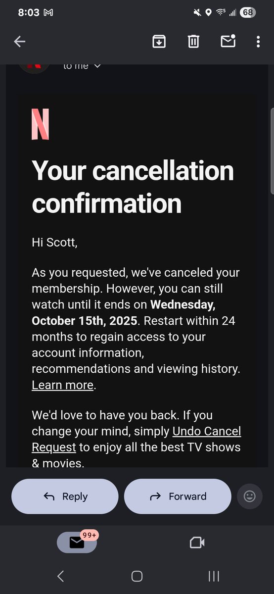 Xothin's tweet photo. @HazelAppleyard_ @netflix Cuties started it, the cartoon annoyed me, but the creator being an absolute jerk online sealed it. Been subscribed to Netflix since the very beginning when all they did was send you DVDs and I was tired of Blockbuster.

So long, and thanks for all the fish. https://t.co/H6mD0bpAJC