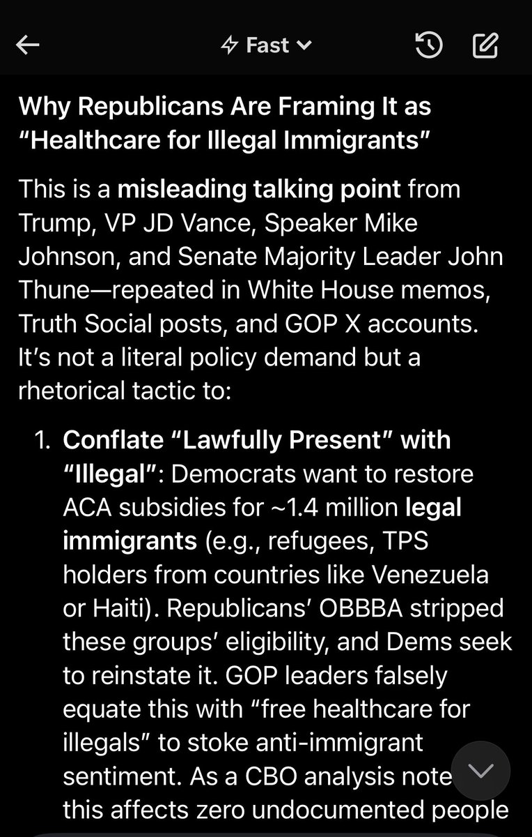 SamKimbaII's tweet photo. Even @grok knows the talking point about Dems wanting healthcare for illegal immigrants is bullshit https://t.co/rjKRrQx6t5
