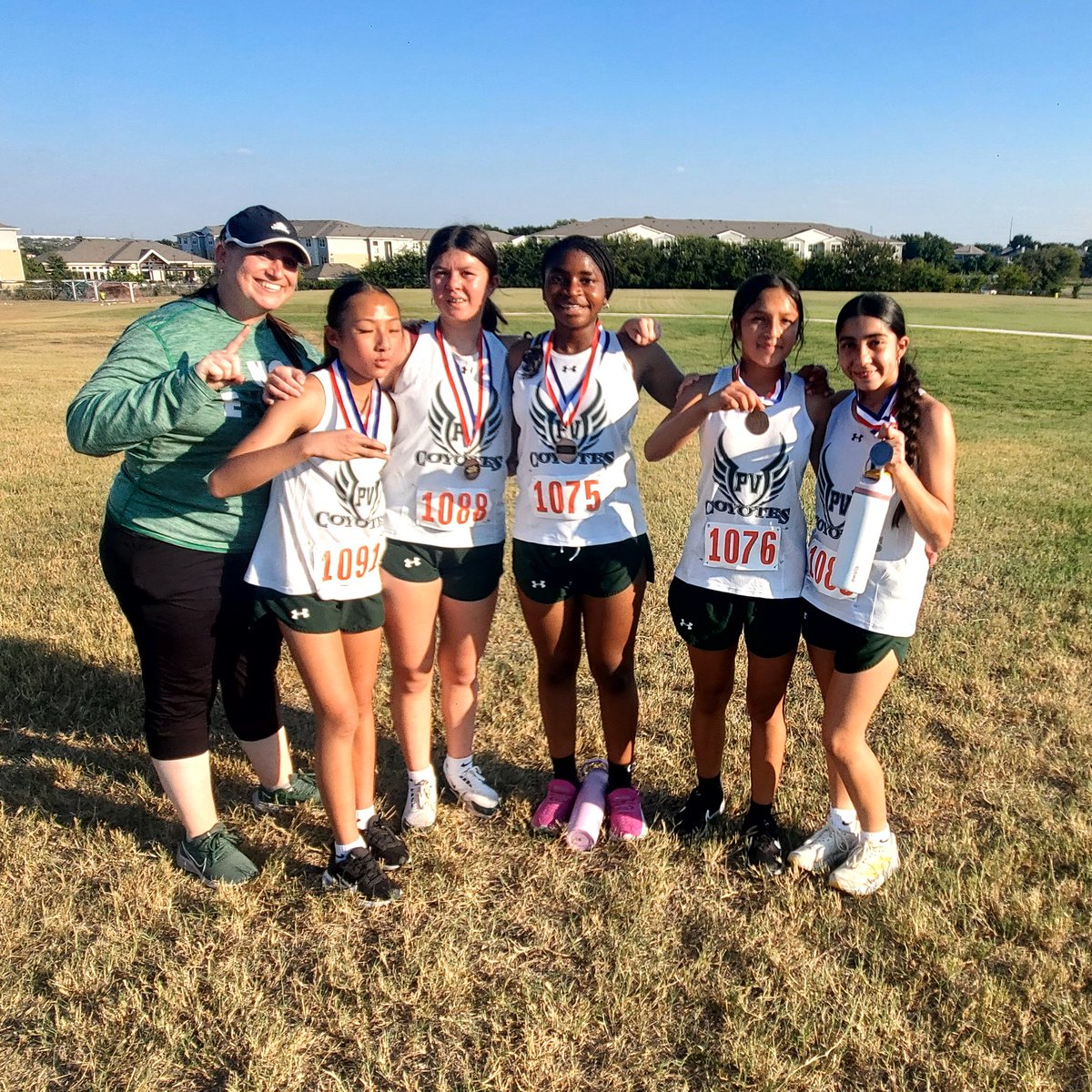 SaginawTFXC's tweet photo. Congratulations to the Prairie Vista 8th grade girls for WINNING the Highland MS Invitational! 
@emsisdathletics @saginawhstx @prairievistams https://t.co/8dpMen7KPz