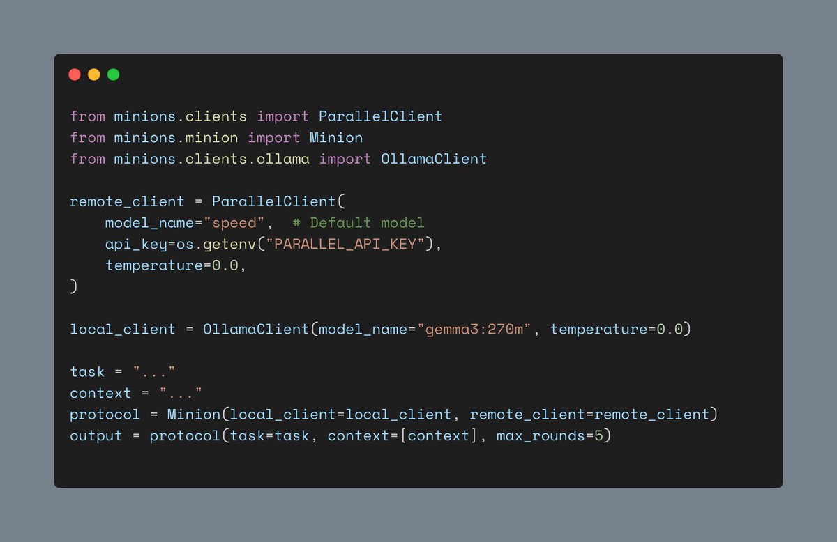 [10/1] minions daily ship 🚢

🌐 search++! we’ve added support for <a href="/p0/">Parallel Web Systems</a>'s chat api. get access to their sota web search and reasoning systems  in minions today 👇🏽