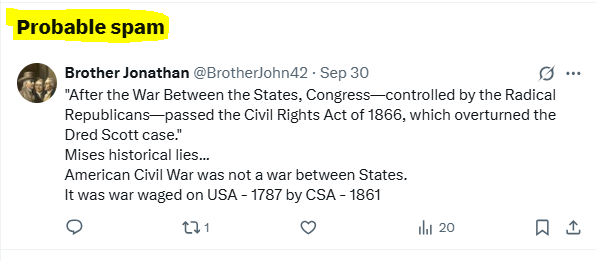 MicroBrewGuru's tweet photo. @BrotherJohn42 @mises @dbenner83 This label is incorrect, it should read "Definitively spam" https://t.co/tzCXEsmuJB