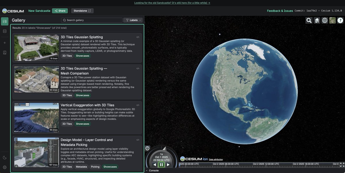 CesiumJS's tweet image. New Cesium releases!
- CesiumJS 1.134
- Cesium for Unreal 2.20.0
- Cesium ion updates

See what’s new and download: hubs.li/Q03LS7Fy0