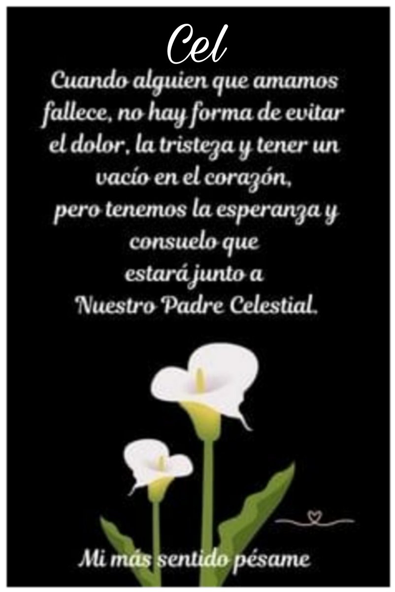 Con todo el respeto del mundo y mi gran cariño para contigo <a href="/AguilaCelsa/">Celsa Aguila</a> lo lamento hermana, amiga compañera,mi más sincero pésame,mi corazón y mi alma están contigo, Cristo Jesús te fortalezca y no dudes que tu mami está con el,te amamos amiga mia🫂 <a href="/leobardosoto/">Leobardo Soto</a> <a href="/jimidrumpue/">Jaime Rodriguez</a>