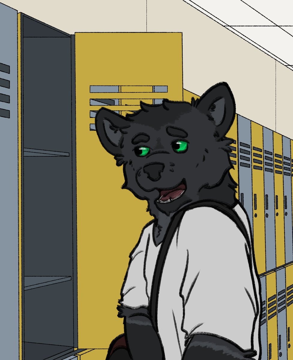 AiloYeena's tweet photo. Since I've decided that the best way to get a consistent 'shine' is to shade all pictures in one fell swoop, I'll be sharing flats for a while.

Have a happy Alex to start this spooky month the right way.

#furryart #fvn https://t.co/jlzCh4L0oE