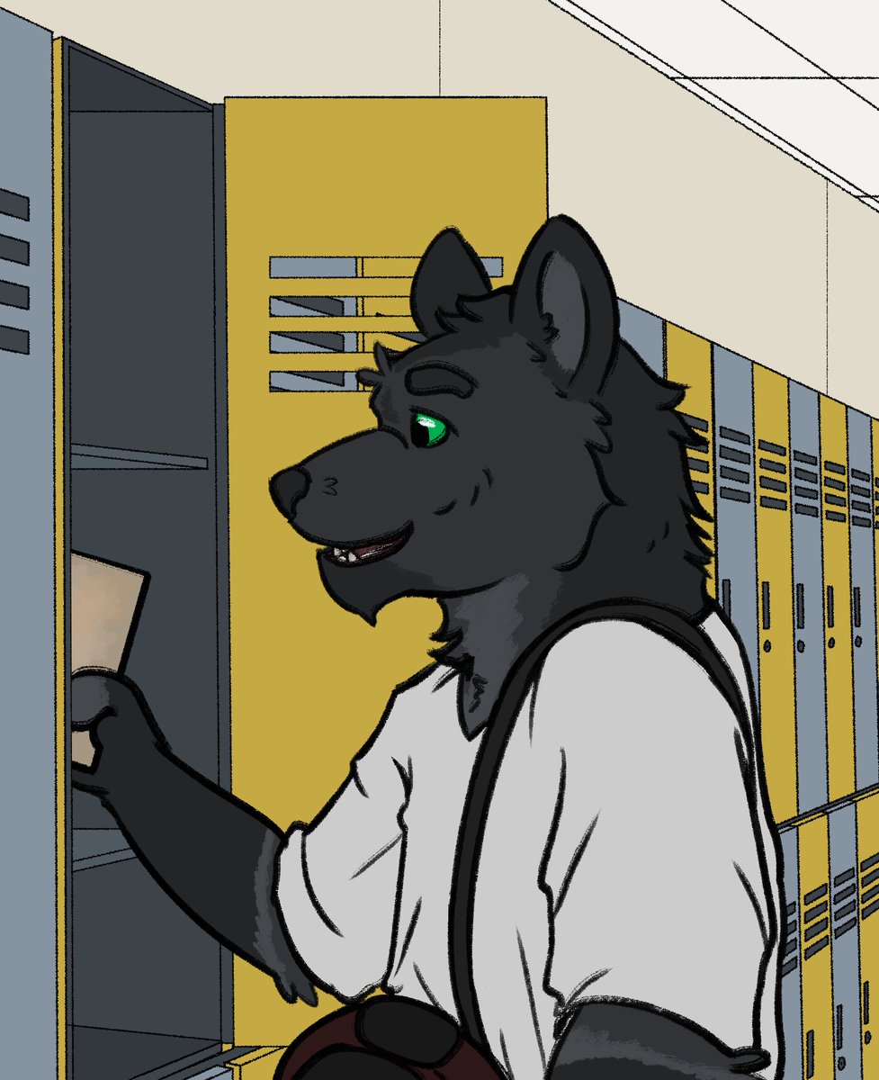 AiloYeena's tweet photo. Since I've decided that the best way to get a consistent 'shine' is to shade all pictures in one fell swoop, I'll be sharing flats for a while.

Have a happy Alex to start this spooky month the right way.

#furryart #fvn https://t.co/jlzCh4L0oE