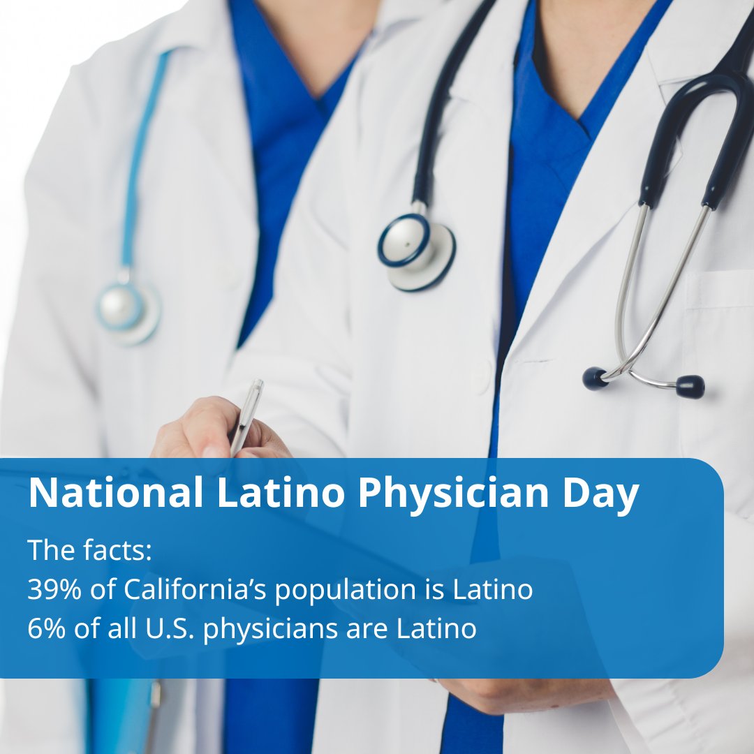 Today is #NationalLatinoPhysicianDay.  ⁣⁣Interesting fact: only 6% of physicians in the United States are Latino or Latina. Having Latinos better represented in medicine is necessary for our communities and for the future of medicine in the United States.⁣