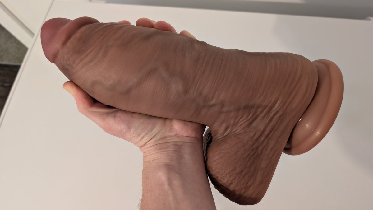 SockNJockDaddy's tweet photo. I got this new toy that's super girthy and it attaches to a unit that makes it squirt lube. Super cool 😈 https://t.co/AswH7f5dSw