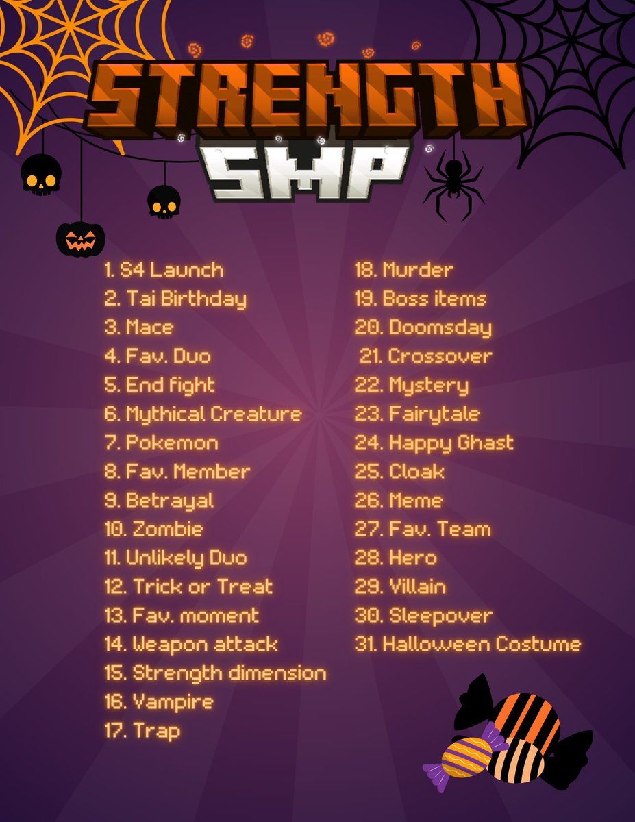 StrengthSmp's tweet image. 🚨 STRENGTH-TOBER 2025

Make sure you use the #strengthtober tag in your posts!