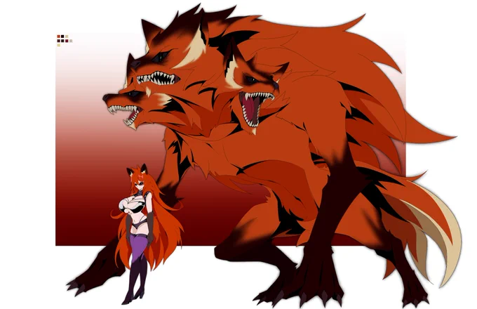 Kaboom and Mirth character design work #commission #OC #originalcharacter