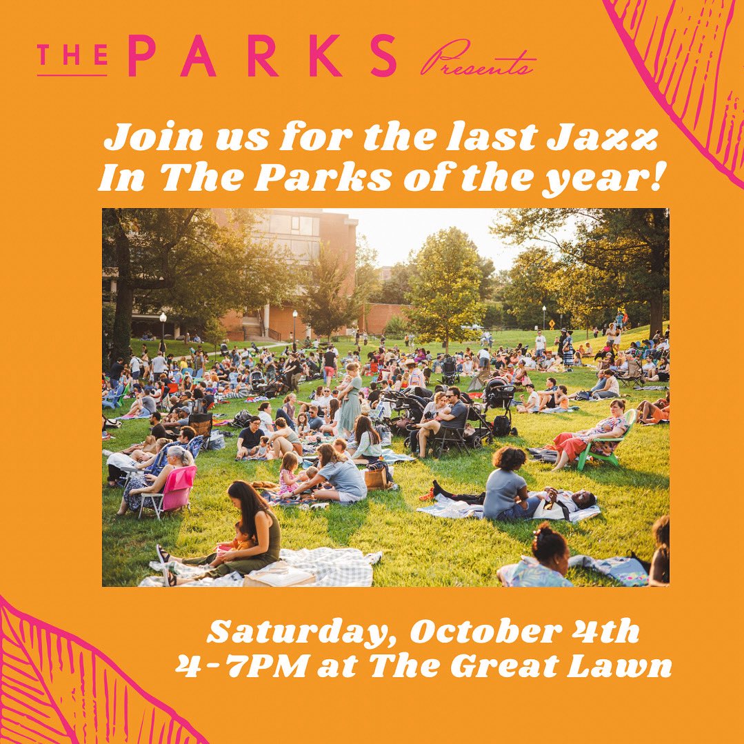 🎷✨ Last Jazz in The Parks of the season! (Rescheduled from June)

Join us this October 4th from 4–7 PM on the Great Lawn at The Parks for a soulful evening of live jazz 🎶 and community vibes 💛

FREE + RSVP at theparksdc.com/events

#JazzInTheParks #TheParksDC