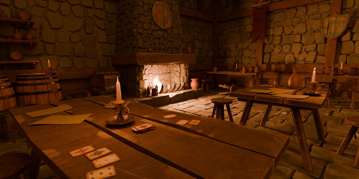 Nest_3D_'s tweet image. Medieval tavern — my latest 3D environment project, finally complete 🕯️🏰
#gamedev #3dart #gamedevelopment #RobloxDev