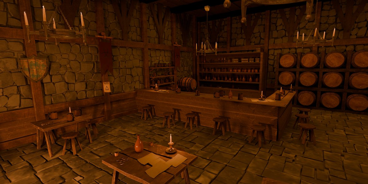 Nest_3D_'s tweet image. Medieval tavern — my latest 3D environment project, finally complete 🕯️🏰
#gamedev #3dart #gamedevelopment #RobloxDev