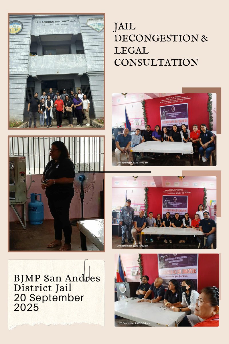 IBP_NCLA's tweet image. IBP Catanduanes
September 20, 2025

In observance of the Law Month, volunteer lawyers of IBP Catanduanes Chapter conducted a Jail Decongestion Activity at BJMP San Andres District Jail on September 20, 2025.

#IBPNCLA
#ServeTheCountryHailTheIBP
#IBPLegalAid