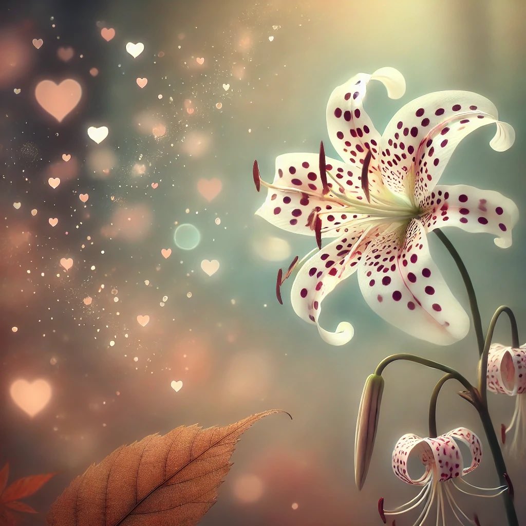 🌱10月2日　お誕生花×ハッピーマネー🌱

本日お誕生日の方、おめでとうございます！

🌸本日のお誕生花は「ホトトギス」
🌿花言葉は「永遠にあなたのもの」「秘めた意志」
＊＊＊

紫の斑点模様を持つホトトギスは、控えめながらも個性的な存在感を放ちます。