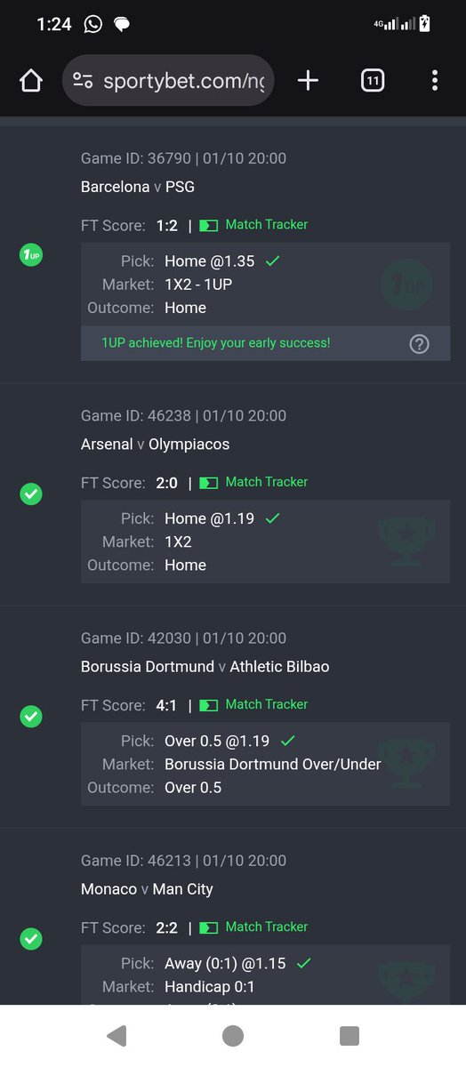 Month way go sweet you go from the day one. happy new month guys 💰💰💸
#SportyBetNG 
#baca 
#PSG