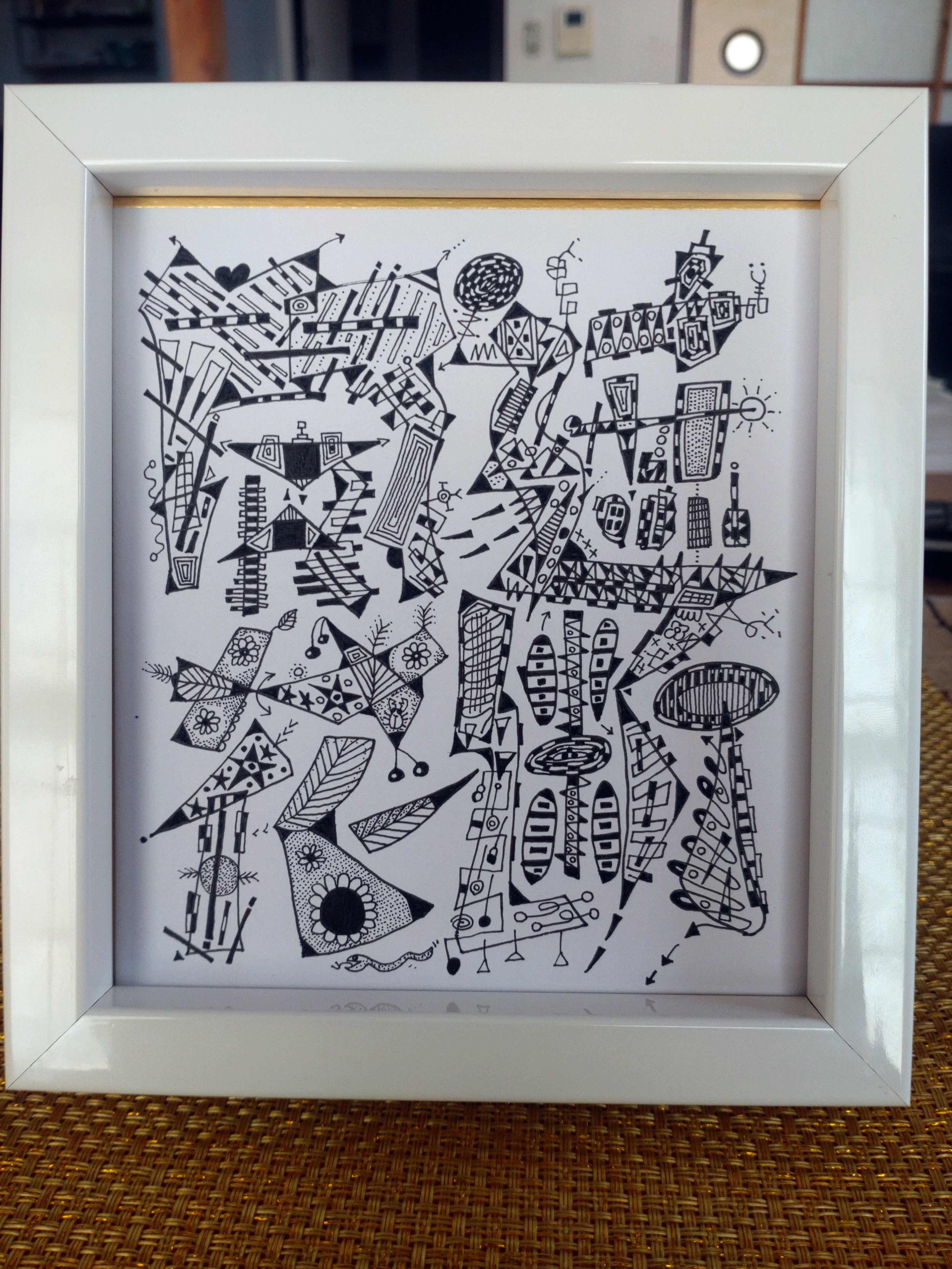 額装詩「想」 和風額縁○額装 水墨画 :: Yahoo!Auction｜DEJAPAN - Simple