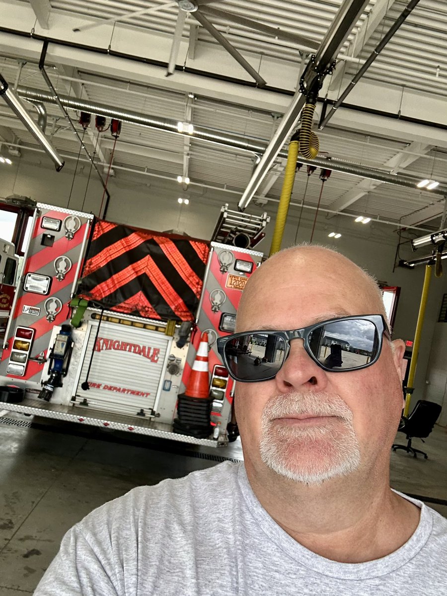 Me &amp; #ArchieBoy toured the new Fire Station #1 today.  What a sweet facility! Thanks Adam.  Then they got a call &amp; I was standing there alone. Loved to see them in action! Knightdale Fire Department