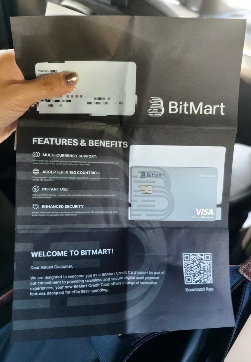 cryptoyuanyuan's tweet image. I’ve started using my BitMart Card. #bitmartcard