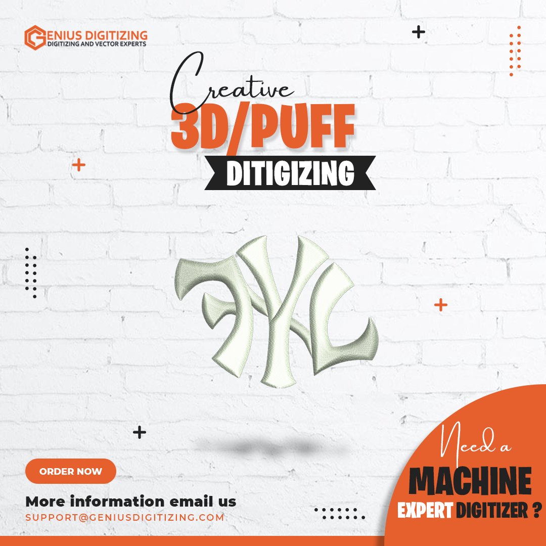 GeniusDigitizng's tweet image. Not just stitched—sculpted. Perfect for caps, hoodies, and streetwear that speak LOUD.
#3DDigitizing #PuffDigitizing #embroiderydigitizing #customembroiderydigitizing #logodigitizing