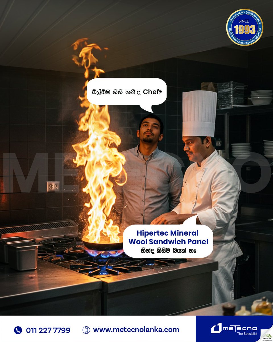 metecnolanka's tweet image. Metecno Hipertec Mineral Wool Sandwich Panels offer superior thermal insulation, making them the ultimate protective solution for your commercial spaces or industrial facilities. 

For more details visit metecnolanka.com | call us on +94 112277799
#MetecnoLanka #Metecno