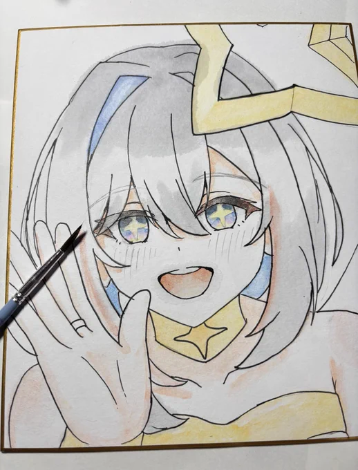 日曜日持っていく色紙のおらくるたそWIP