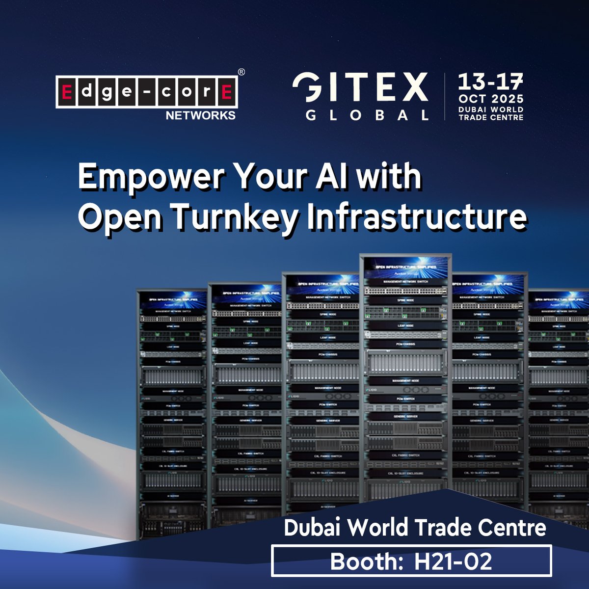 EdgecoreNetwork's tweet image. 🌐 From Cloud to Edge: Powering the AI Future

Join #Edgecore at #GITEX 2025! Explore GPU servers, networking &amp;amp; data center solutions — open, scalable, turnkey AI infrastructure for any scale.

💡 Visit Booth H21-02 | Oct 13–17 | Dubai
🎯 Book a meeting: na2.hubs.ly/H01lK960