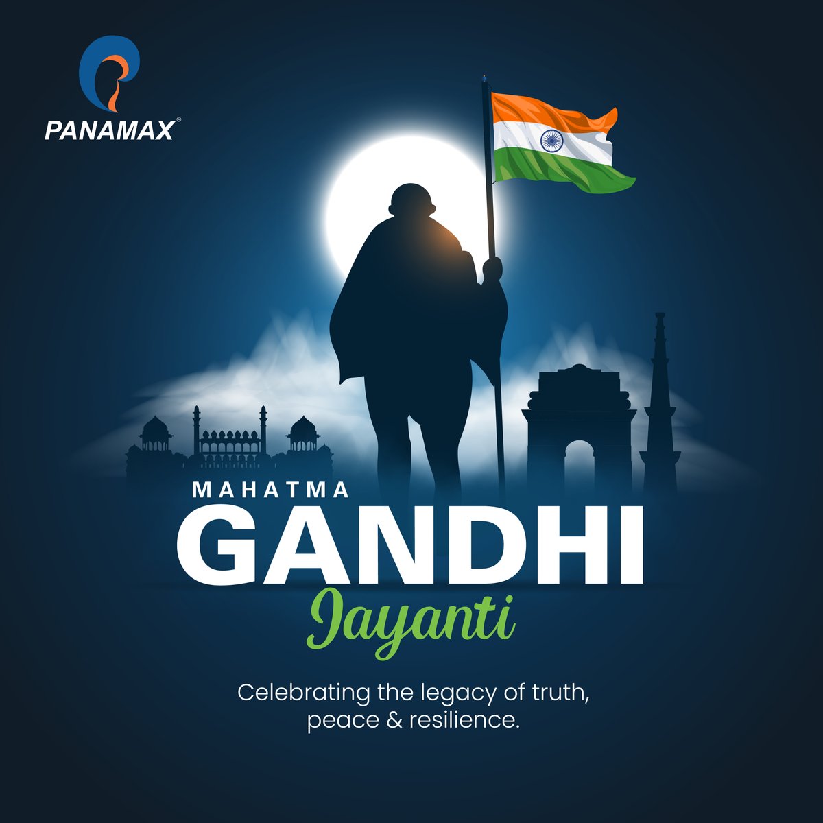 panamax_inc's tweet photo. Gandhiji showed us that even the smallest acts guided by truth and simplicity can create a lasting impact. This Gandhi Jayanti, let’s honor his teachings by living with purpose and compassion. 

Wishing everyone a Happy Gandhi Jayanti!
 
#Panamax #GandhiJayanti #LegacyOfTruth https://t.co/84EULCJXkS