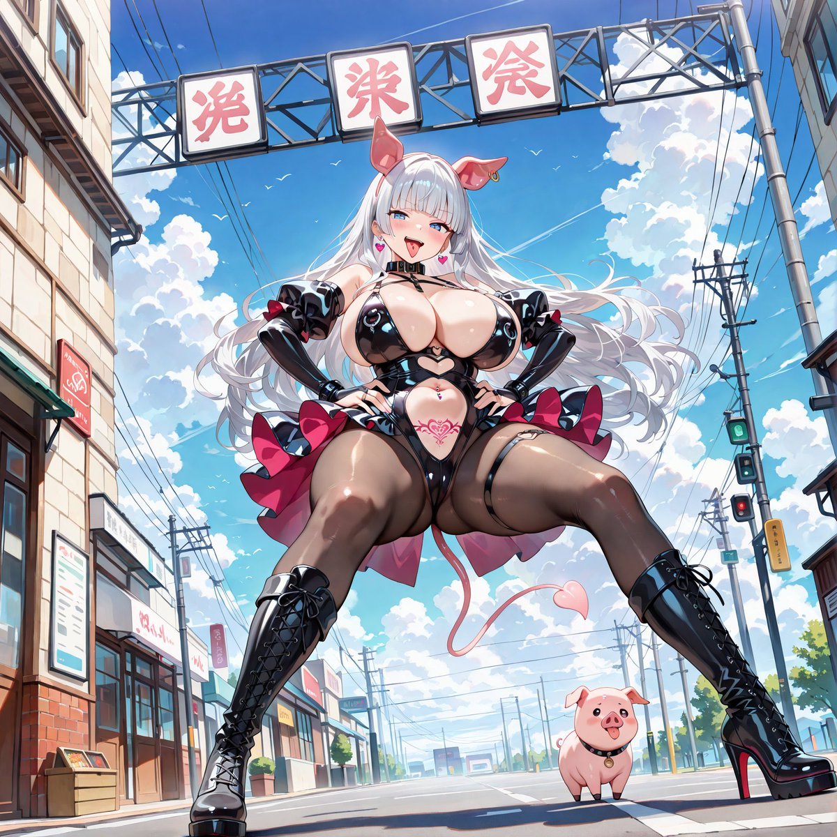 ブヒィっ🖤
女王様より賜った身体もしっかり馴染んできたブヒィっ🖤
テッカテカ🖤なドスケベ衣装🖤羨ましいだろうブヒィっ🖤
ニンゲン共では得る事の出来ないマゾ悦楽🖤見せつけてやるブヒィっ🖤
#夜桜