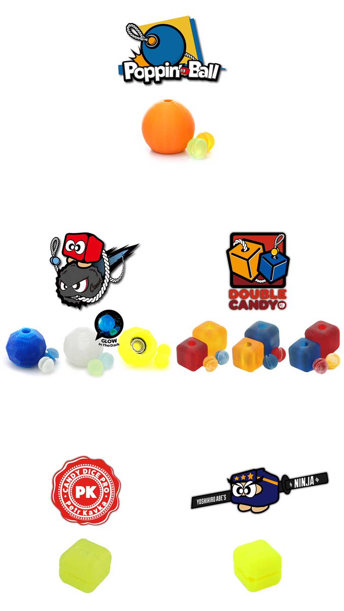 rewindyoyo's tweet photo. キャンディーダイス

『新型ポッピンボール』
『コメット』
『ニンジャ』
『PK』
『ダブルキャンディー』

入荷しました！

https://t.co/arsF74I7wa https://t.co/14mq3iCXzk