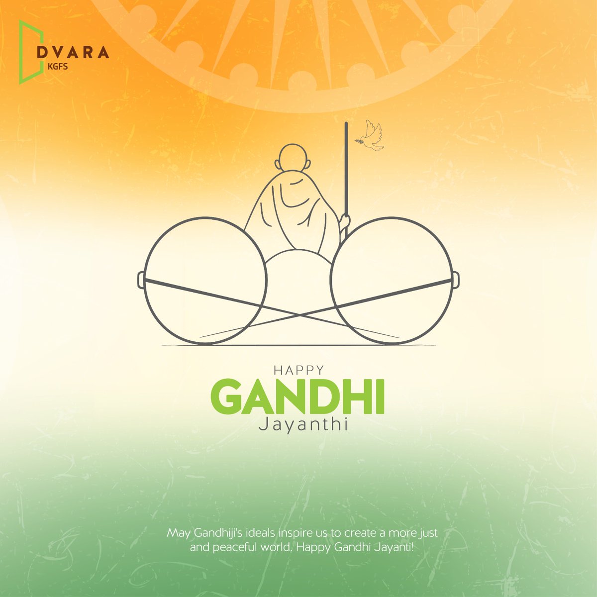 On this Gandhi Jayanthi, we honor the values of simplicity, truth, and self-reliance that Mahatma Gandhi stood for.

At Dvara KGFS, we are inspired by his vision of empowering every individual and community towards progress with dignity. 💚

#GandhiJayanthi #DvaraKGFS