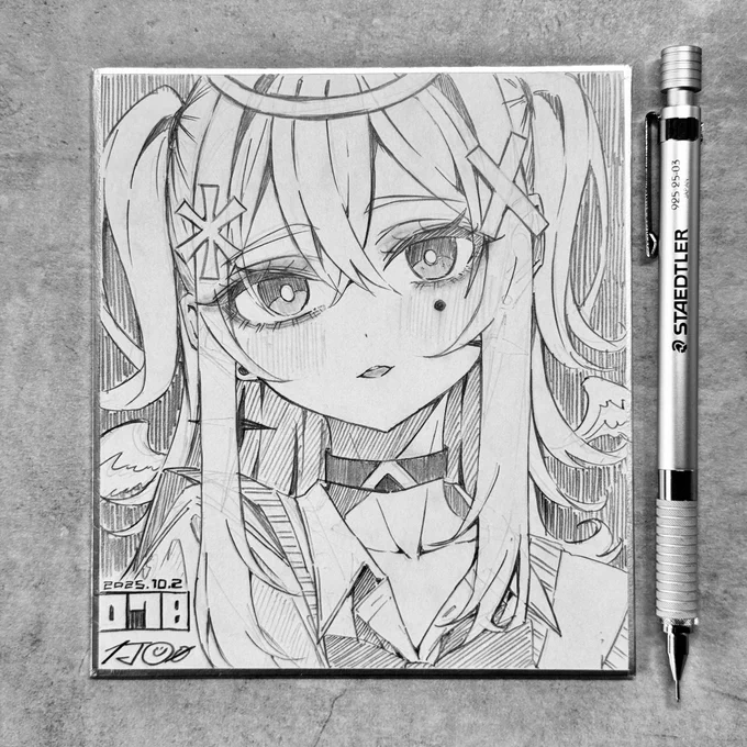 #毎日原画チャレンジ
-Daily Genga Challenge-

⚡️078枚目⚡️

■サイズ:ミニ色紙(121mm×136mm) 
■画材:鉛筆、シャープペンシル
■仕上げにフィキサチーフ処理済み  

一点ものとなりますので、お求めの方はお早めにどうぞ!

#創作 #アナログ絵

▼購入はこちらから💁
https://t.co/PhjvpfdpFv 