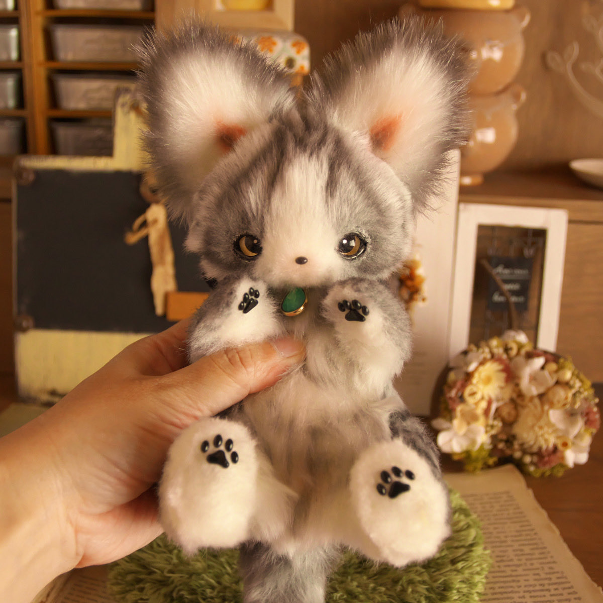 海外作家様作　アートドール　太っちょシェフ猫 海外作家様作 アートドール 太っちょシェフ猫 その他