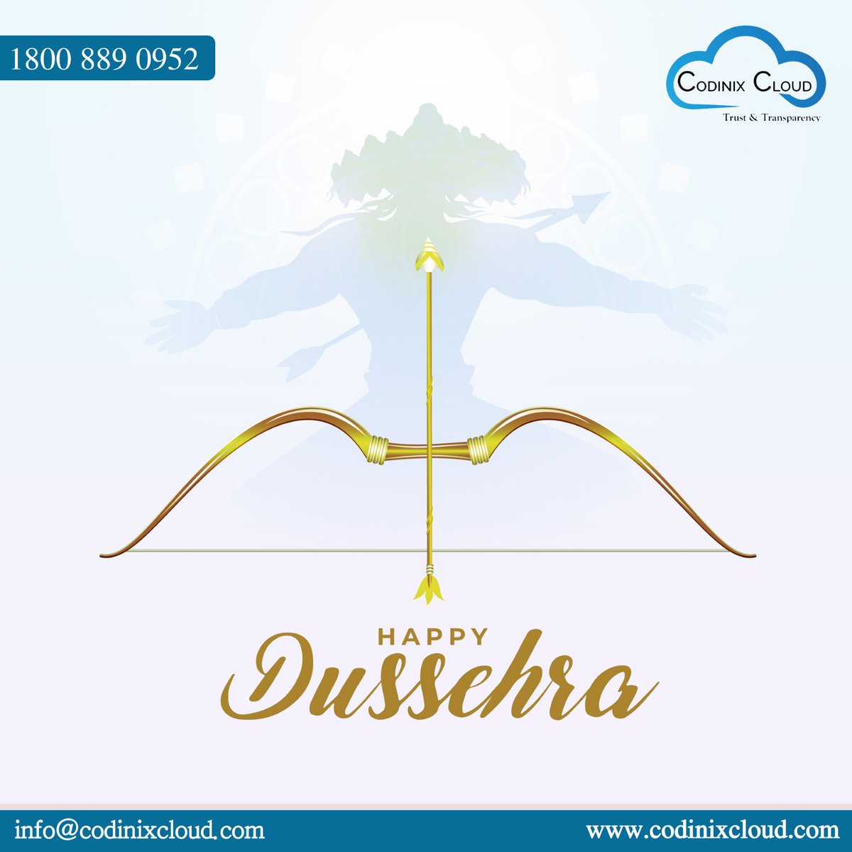 CodinixCloud's tweet image. Happy Dussehra!

#happydussehra #dussehragreetings #dussehra #vijaydashmi #durgapuja #dussehrawishes #ramji #ravana #ravanavadh #indianfestival