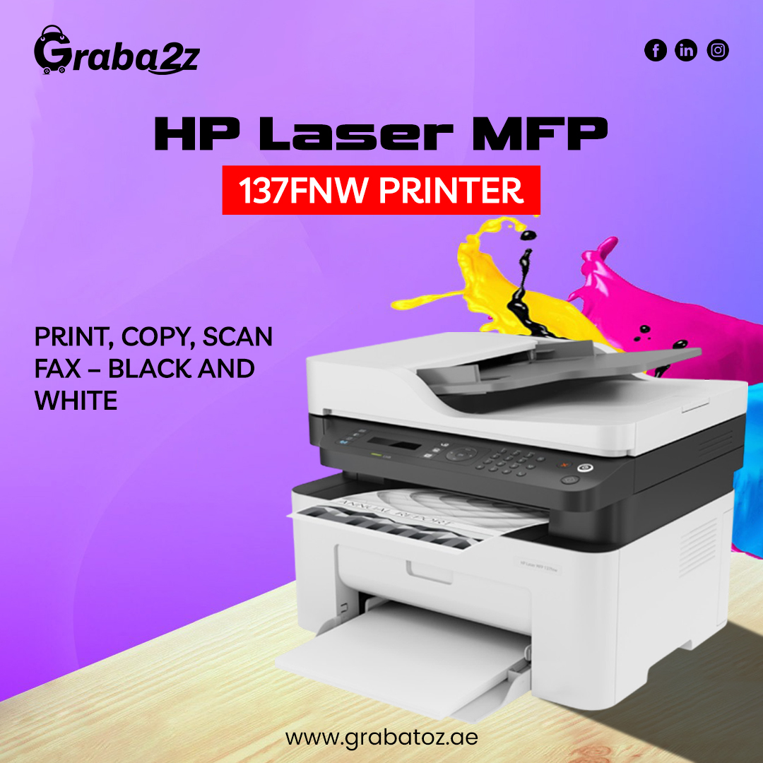GrabAtoz's tweet image. 📑 HP Laser MFP 137FNW – Print, Copy, Scan, Fax!
✔️ Black &amp;amp; White Laser Quality
✔️ Compact, Fast &amp;amp; Reliable

Your office productivity partner.
👉 Grab now @Grabatoz

#HPLaserPrinter #OfficeSolutions #gadgets #hp #technology #Grabatoz #uae