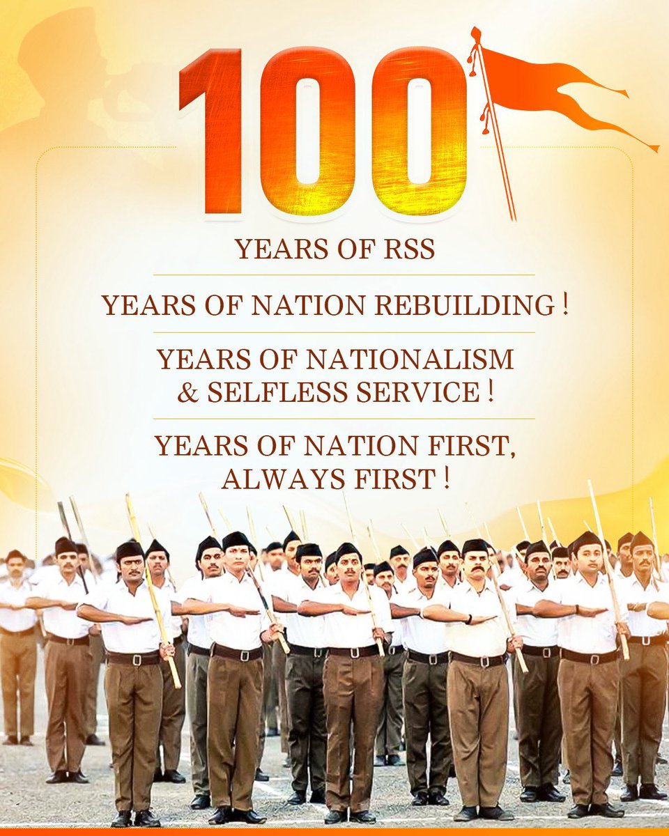 Nilkant Halarnkar (@nilkanthalarnk1) on Twitter photo 100 years of selfless service to Bharat, nurturing leaders, standing strong in challenging times, and igniting nationalism in millions. I bow to this organization for its unwavering dedication to our nation.  #RSS100Years 100 years of selfless service to Bharat, nurturing leaders, standing strong in challenging times, and igniting nationalism in millions. I bow to this organization for its unwavering dedication to our nation.  #RSS100Years