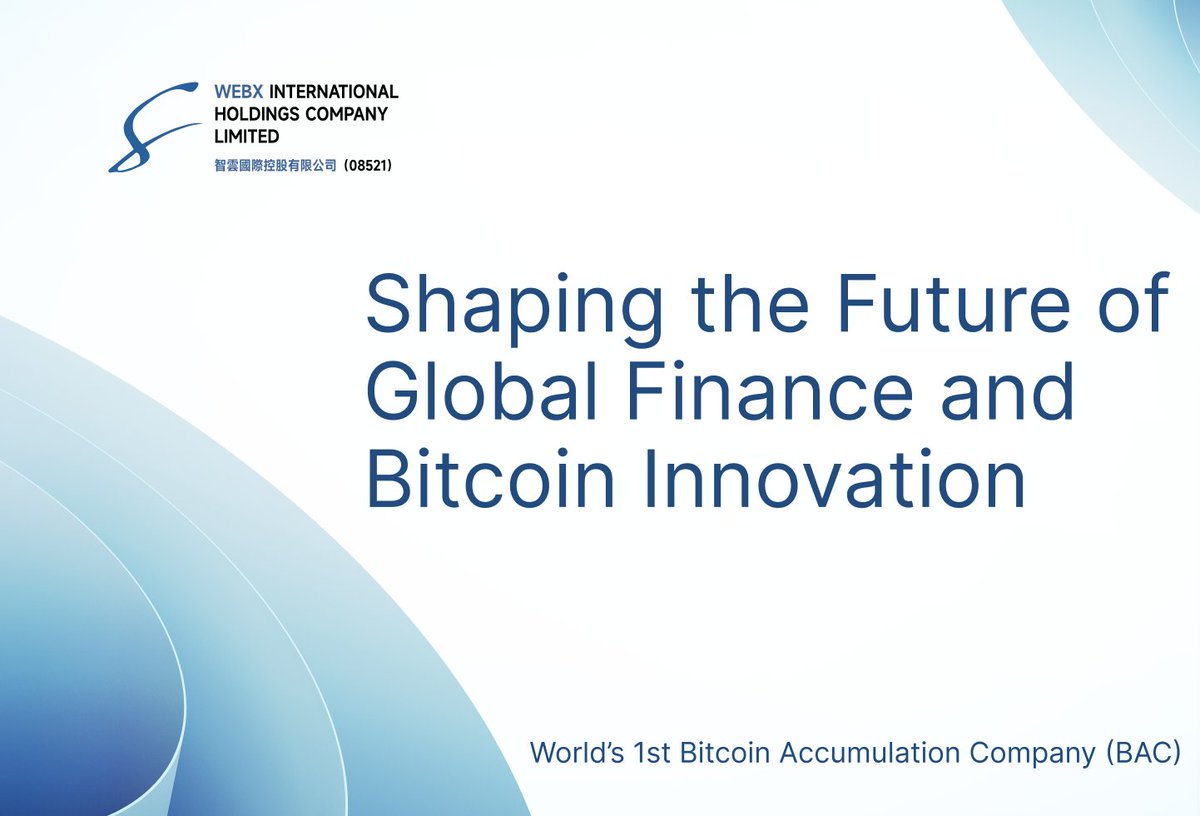 WebXOfficial's tweet image. &quot;As a BAC, WebX will actively and systematically make Bitcoin its primary reserve — a more #sustainable and compelling model than anything we’ve seen in public markets.&quot;

— Abraham Gomez, Investor, WebX