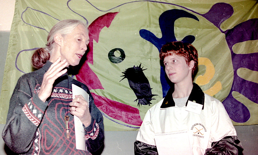 jack9simpson's tweet image. In honour of the passing of Ms./ Dame @janegoodallinst @janegoodallcan .  A few snaps I got of Ms. Goodall at the Kitsilano  @kitsilano_high in the late 80's/early 90's (?)  #janegoodall