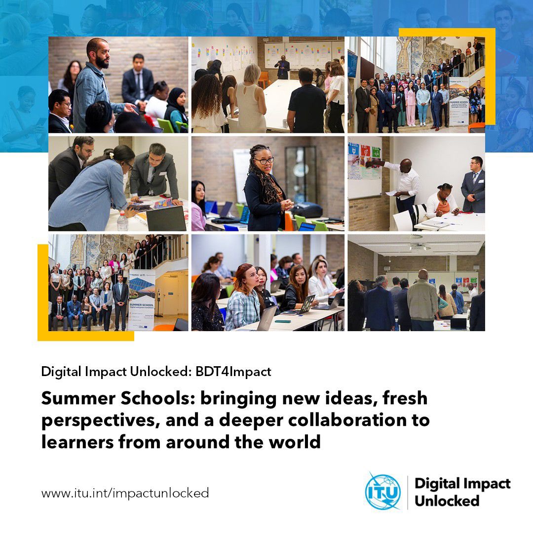 This summer, policymakers, ICT professionals, &amp; grassroots change-makers, gained new skills to apply ICT data for evidence-based policymaking.
Powered by #ITUAcademy &amp; EU-funded projects, our Summer Schools also explored how digital innovation can drive green &amp; sustainable
