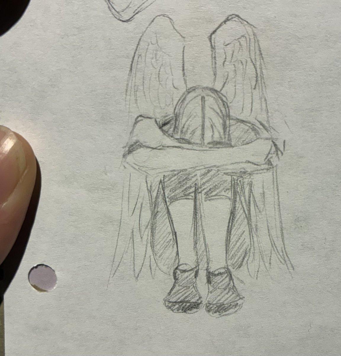 TheInkWraith's tweet photo. Felt emotions today, so i drew a tiny angel. https://t.co/TYx9bBTiSW