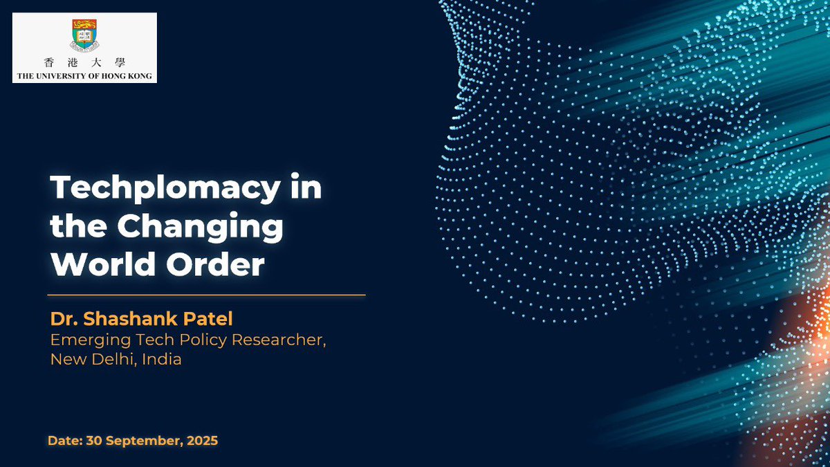DrSPatel_'s tweet image. Delivered a special speech at @HKUniversity on ‘#Techplomacy in the Changing World Order’ on transformative technological innovations, fostering rigorous academic discourse for the #NextGenTech.
Visited the campus having specialised centres for innovation & high-end research. 😇