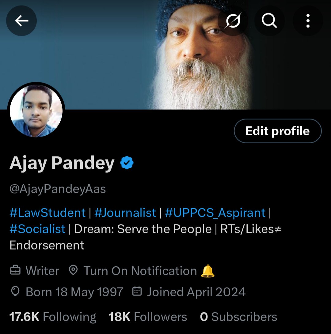 18,000 𝕏 Family Complete होना कोई छोटी बात नहीं है,

ये सिर्फ़ एक संख्या नहीं है, बल्कि आप सभी X क्रिएटर साथियों का प्रेम और स्नेह का परिणाम है 🙏

जून में जब ब्लू टिक लिया था तब X परिवार में केवल 3,500 साथी थे, और आज आप सभी की वजह से ये सफ़र 18K तक पहुँच गया है। 🩵

कल ही आप