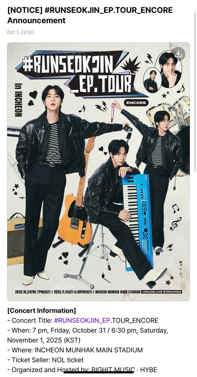 Kath ✨ Run Seokjin_EP.Tour '25 (@btsjingal) / X