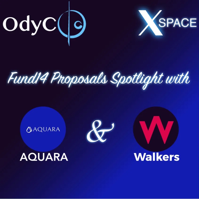 🚀 Spotlight on #Fund14 Catalyst Proposals! 

📅 Sunday, Oct 5th at 15:00 UTC, join our X Space with: <a href="/AquaraOfficial/">AQUARA 🌊 World’s First Decentralized Water Fund</a> &amp; <a href="/WalkersCNFT/">WALKERS</a> to learn about their proposals to revolutionize water governance through a community-run fund and bring mass adoption to Cardano by turning