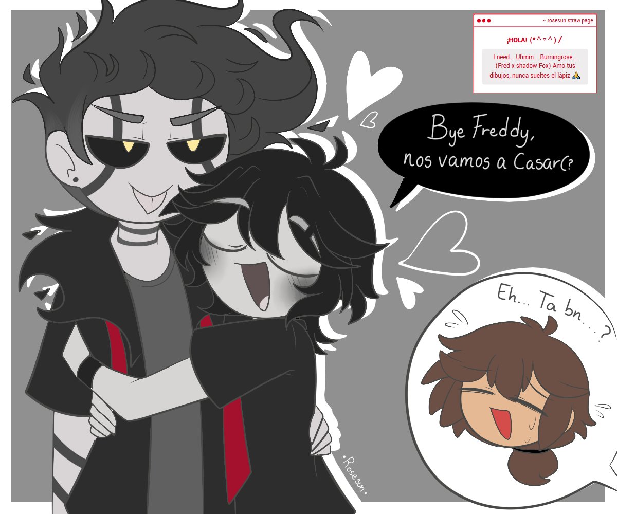 Rosesun707's tweet photo. Extra porque lo volvieron a pedir:
#Burningrose #fhs #fnafhs #shadowfox #Fred https://t.co/kQvAns1fTh