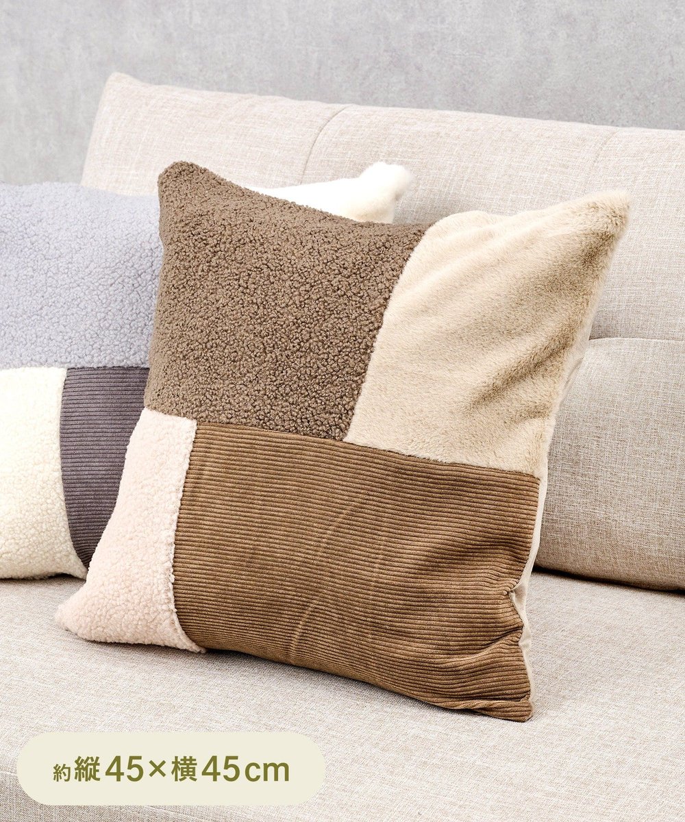 NEW＊ パッチワーククッションカバー：45×45cm 500円（税込550円